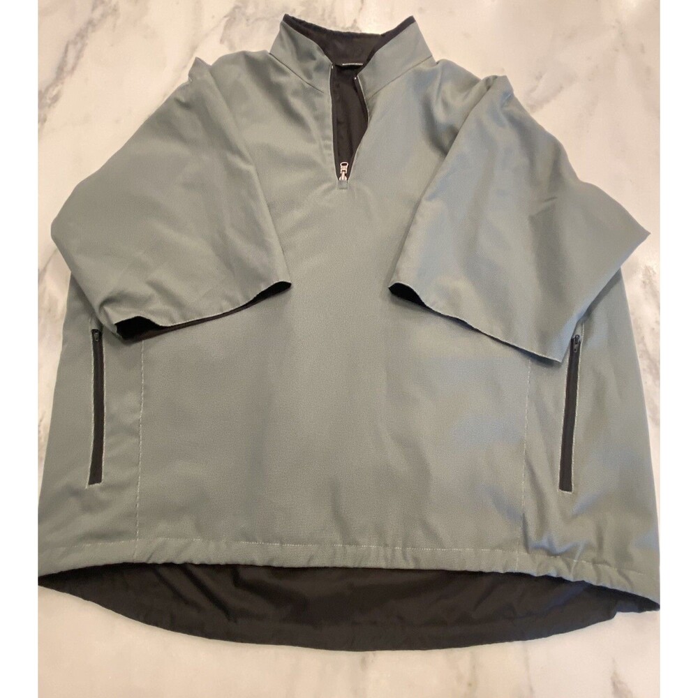 Zero Restriction ZR Golf Mens Reversible Black Green Jacket Quarter Zip  Sz Lg